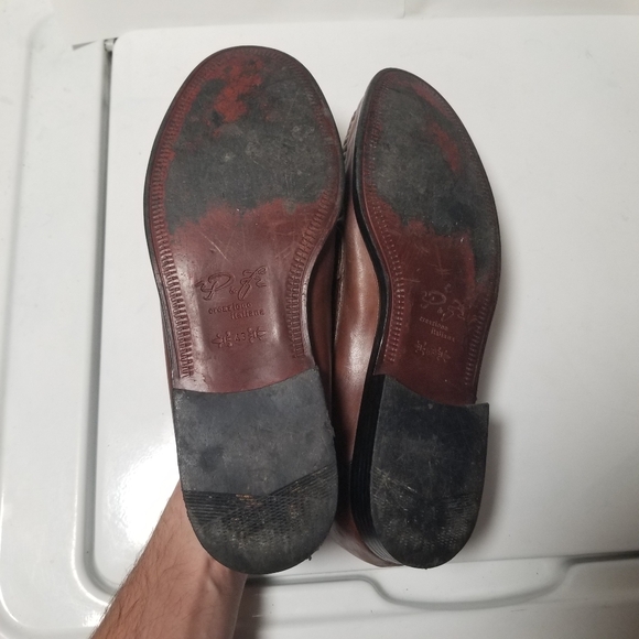 Borsalino Italian Leather Boat Shoes 43 - Picture 4 of 4